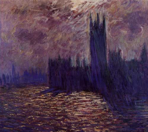 Painting Code#41350-Monet, Claude - Houses of Parliament, Reflection of the Thames