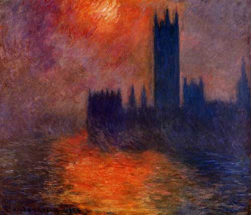 Painting Code#41351-Monet, Claude - Houses of Parliament, Sunset
