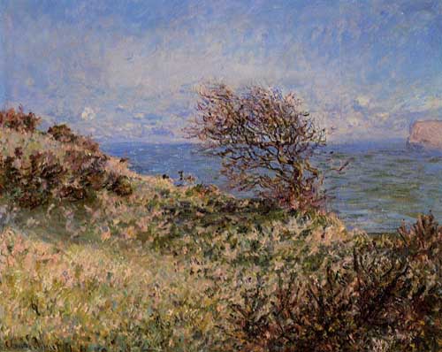 Painting Code#41364-Monet, Claude - On the Cliff at Fecamp