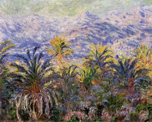 Painting Code#41371-Monet, Claude - Palm Trees at Bordighera