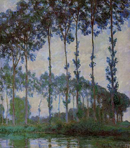 Painting Code#41376-Monet, Claude - Poplars on the Banks of the River Epte at Dusk