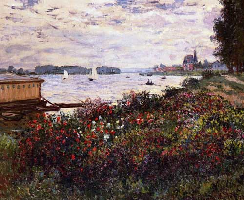 Painting Code#41390-Monet, Claude - Riverbank at Argenteuil