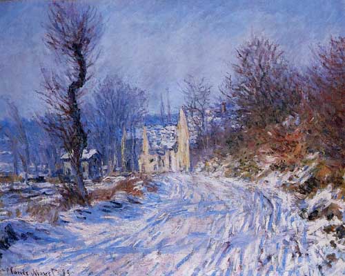 Painting Code#41392-Monet, Claude - Road to Giverny in Winter