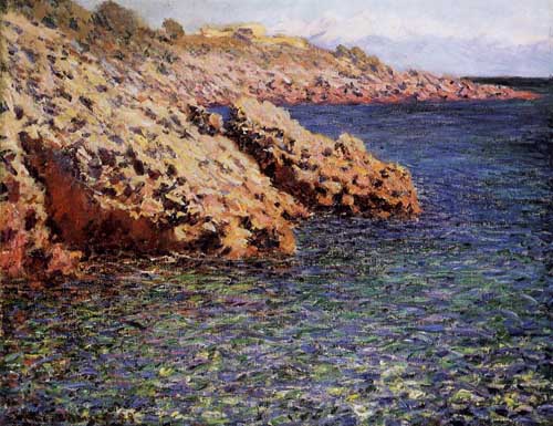 Painting Code#41394-Monet, Claude - Rocks on the Mediterranean Coast
