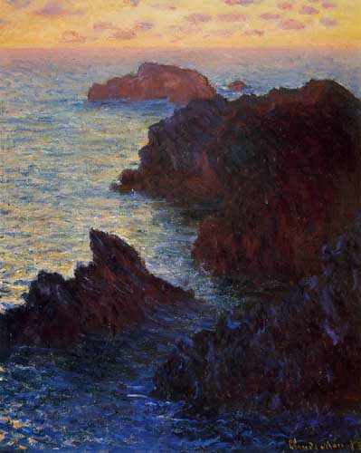 Painting Code#41395-Monet, Claude - Rocky Point at Port-Goulphar