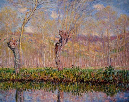 Painting Code#41412-Monet, Claude - The Banks of the River Epte in Springtime