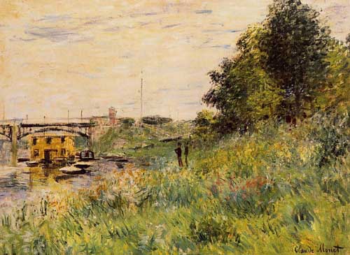 Painting Code#41413-Monet, Claude - The Banks of the Seine at the Argenteuil Bridge