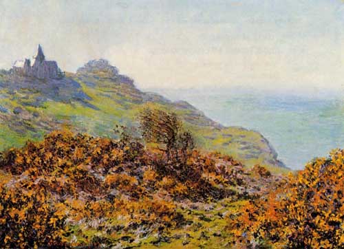 Painting Code#41417-Monet, Claude - The Church at Varengeville and the Gorge of Les Moutiers