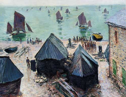 Painting Code#41427-Monet, Claude - The Departure of the Boats, Etretat