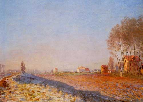 Painting Code#41450-Monet, Claude - The Plain of Colombes, White Frost