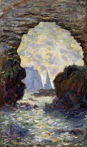Painting Code#41458-Monet, Claude - The Rock Needle Seen through the Porte d&#039;Aumont