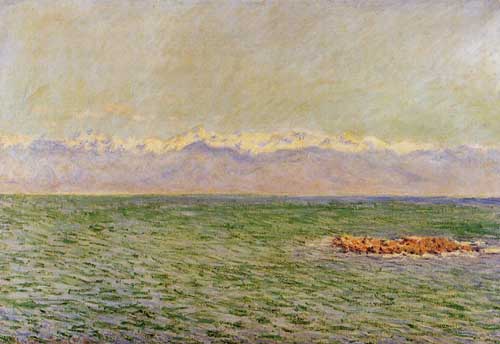 Painting Code#41462-Monet, Claude - The Sea and the Alps