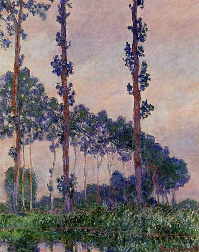 Painting Code#41476-Monet, Claude - Three Trees in Grey Weather