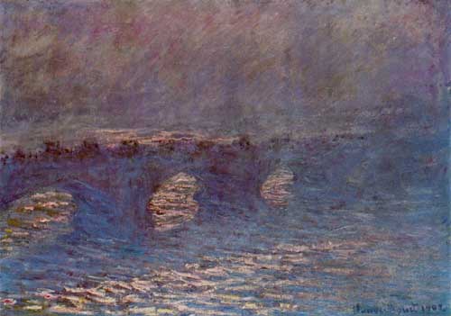 Painting Code#41517-Monet, Claude - Waterloo Bridge, Effect of Sun in the Mist