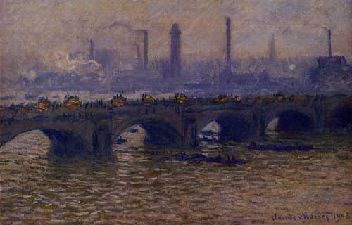 Painting Code#41518-Monet, Claude - Waterloo Bridge, Grey Weather