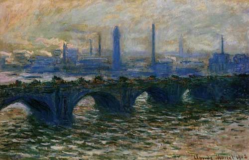 Painting Code#41519-Monet, Claude - Waterloo Bridge, Misty Morning