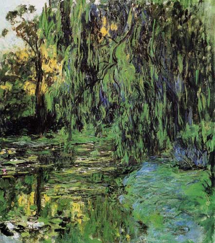 Painting Code#41523-Monet, Claude - Weeping Willow and Water-Lily Pond