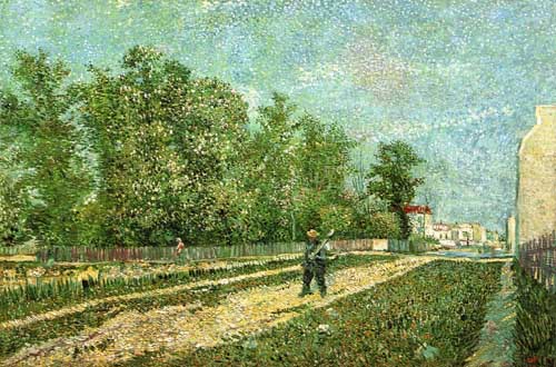 Painting Code#41569-Vincent Van Gogh - Man with Spade in a Suburb of Paris