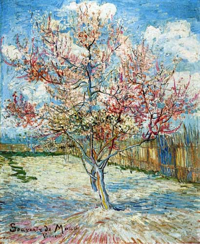 Painting Code#41582-Vincent Van Gogh - Peach Trees in Blossom
