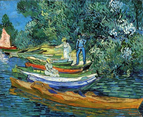Painting Code#41587-Vincent Van Gogh - Rowing Boats on the Banks of the Oise