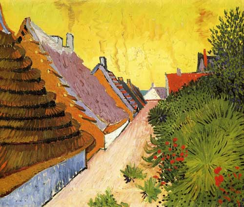 Painting Code#41596-Vincent Van Gogh - Street in Saintes-Maries