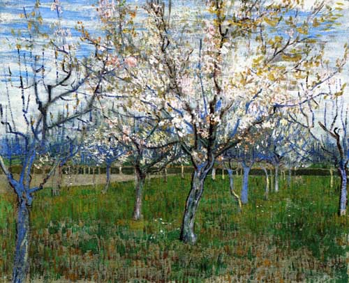 Painting Code#41604-Vincent Van Gogh - The Pink Orchard