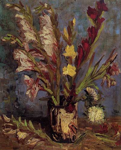 Painting Code#41619-Vincent Van Gogh - Vase with Gladioli