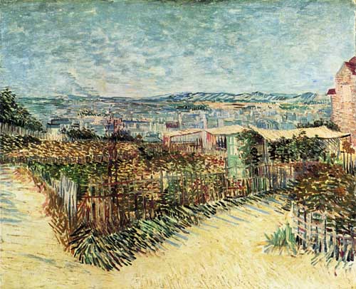 Painting Code#41626-Vincent Van Gogh - Vegetable Gardens in Montmartre