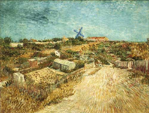 Painting Code#41627-Vincent Van Gogh - Vegetable Gardens in Montmartre