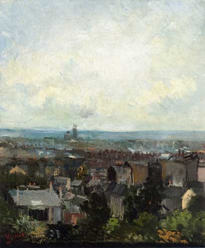 Painting Code#41631-Vincent Van Gogh - View of Paris from near Montmartre