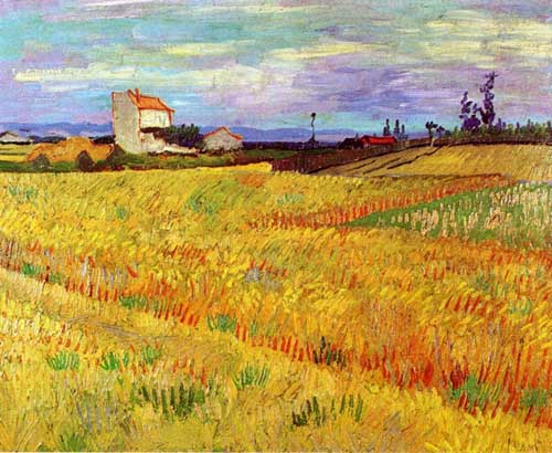 Painting Code#41636-Vincent Van Gogh - Wheat Field with Sheaves