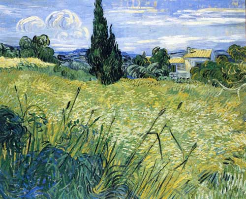 Painting Code#41639-Vincent Van Gogh - Wheatfield with Cypress