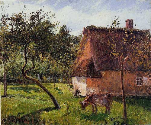 Painting Code#41644-Pissarro, Camille - A Field in Varengeville
