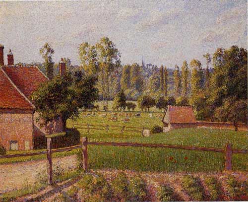 Painting Code#41645-Pissarro, Camille - A Meadow in Eragny