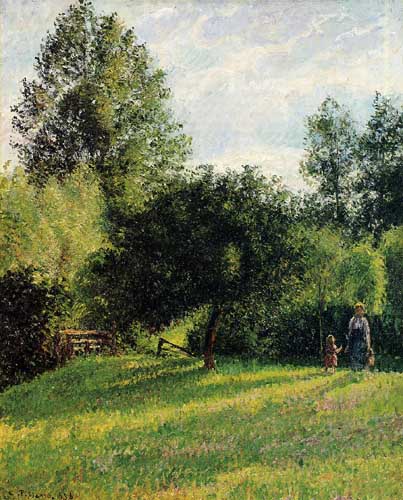 Painting Code#41654-Pissarro, Camille - Apple Trees, Sunset, Eragny
