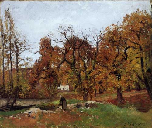Painting Code#41655-Pissarro, Camille - Autumn Landscape, near Pontoise (Autumn Landscape, near Louveciennes)