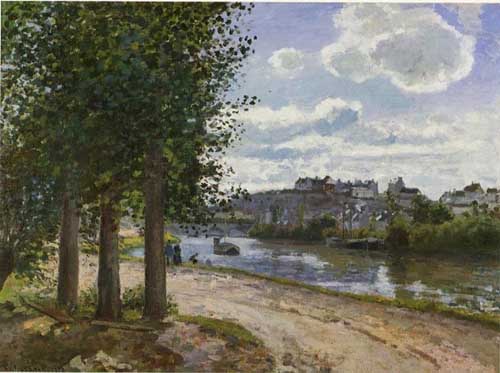 Painting Code#41663-Pissarro, Camille - Banks of the Oise