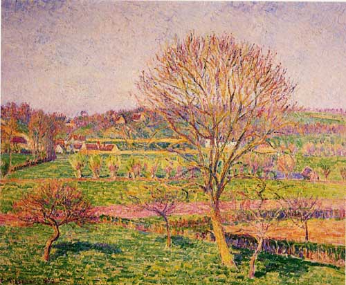 Painting Code#41665-Pissarro, Camille - Big Walnut Tree at Eragny