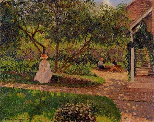 Painting Code#41682-Pissarro, Camille - Corner of the Garden in Eragny
