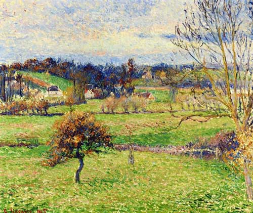 Painting Code#41699-Pissarro, Camille - Field at Eragny