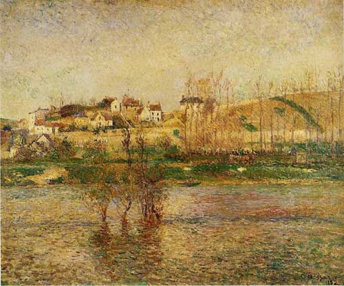 Painting Code#41701-Pissarro, Camille - Flood in Pontoise