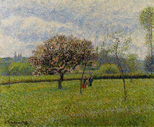 Painting Code#41702-Pissarro, Camille - Flowering Apple Trees at Eragny