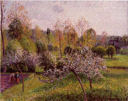 Painting Code#41703-Pissarro, Camille - Flowering Apple Trees, Eragny