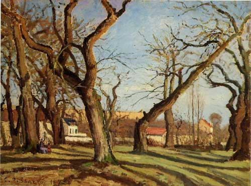 Painting Code#41706-Pissarro, Camille - Groves of Chestnut Trees at Louveciennes