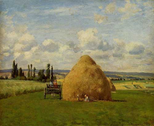 Painting Code#41707-Pissarro, Camille - Haystack, Pontoise