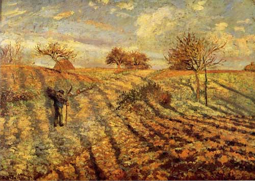 Painting Code#41708-Pissarro, Camille - Hoarfrost