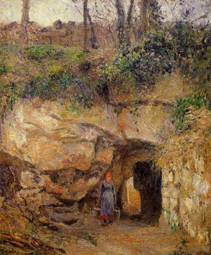 Painting Code#41716-Pissarro, Camille - La Carrier a l&#039;Hermitage, Pontoise