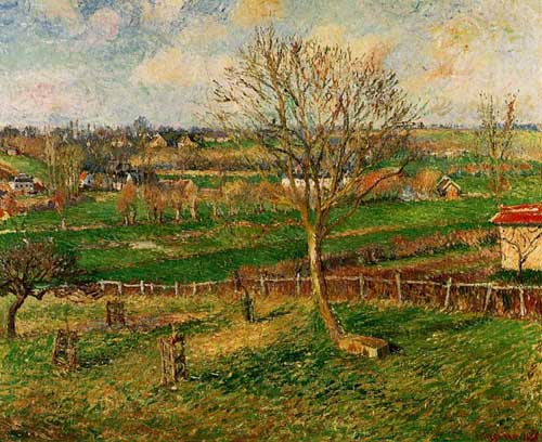 Painting Code#41722-Pissarro, Camille - Landscape, Fields, Eragny