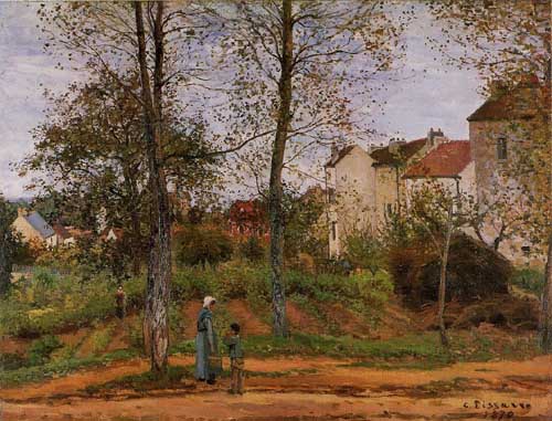 Painting Code#41728-Pissarro, Camille - Landscape near Louveciennes