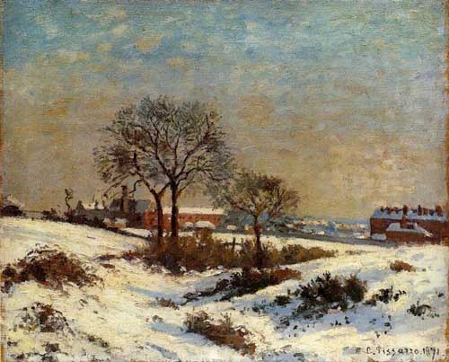 Painting Code#41731-Pissarro, Camille - Landscape under Snow, Upper Norwood